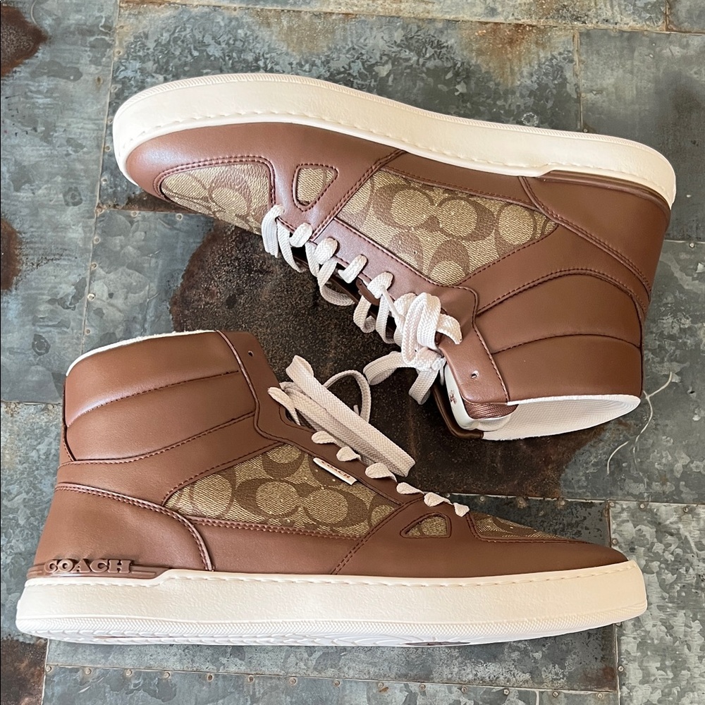 NWOT Coach | Clip Court High Top Signature Canvas Sneakers | Size 13 - Picture 8 of 15